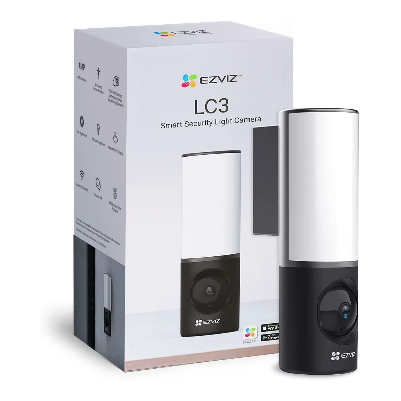 Lc3 Ip CAMARA EZVIZ IP WIFI - LC3 CON LUZ DE PARED EZVIZ - Rosarioseguridad.com.ar