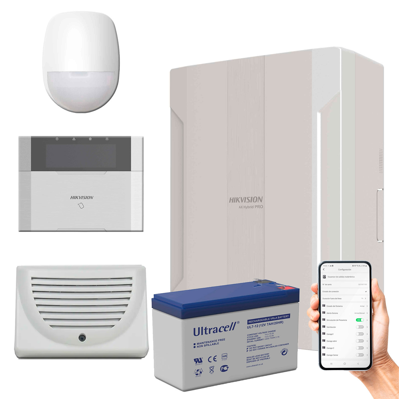 PACK HIKVISION HIBRIDO 48 ZONAS + LAN Hikvision