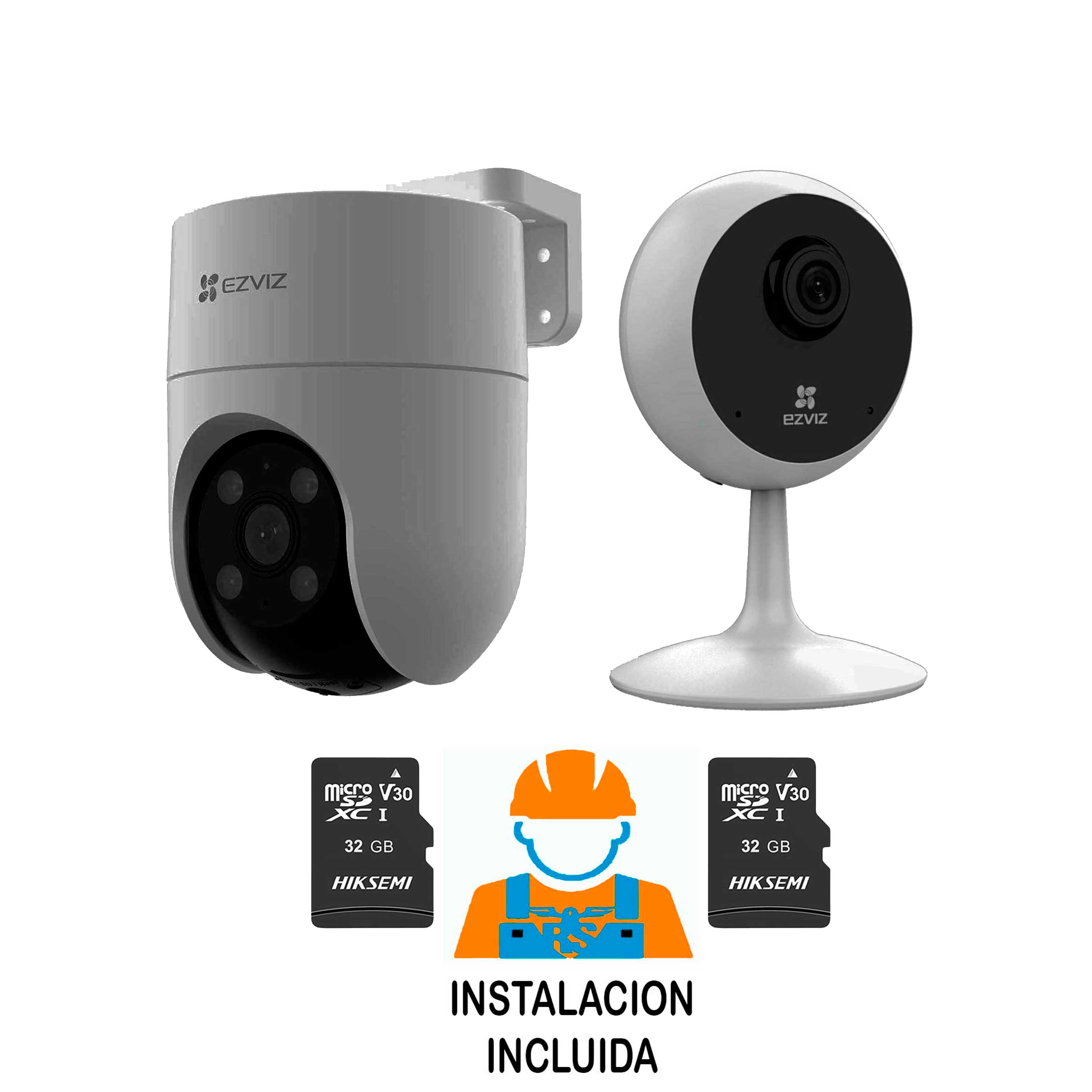 PACK EZVIZ - CS-H8C + C1C + MEMORIAS EZVIZ