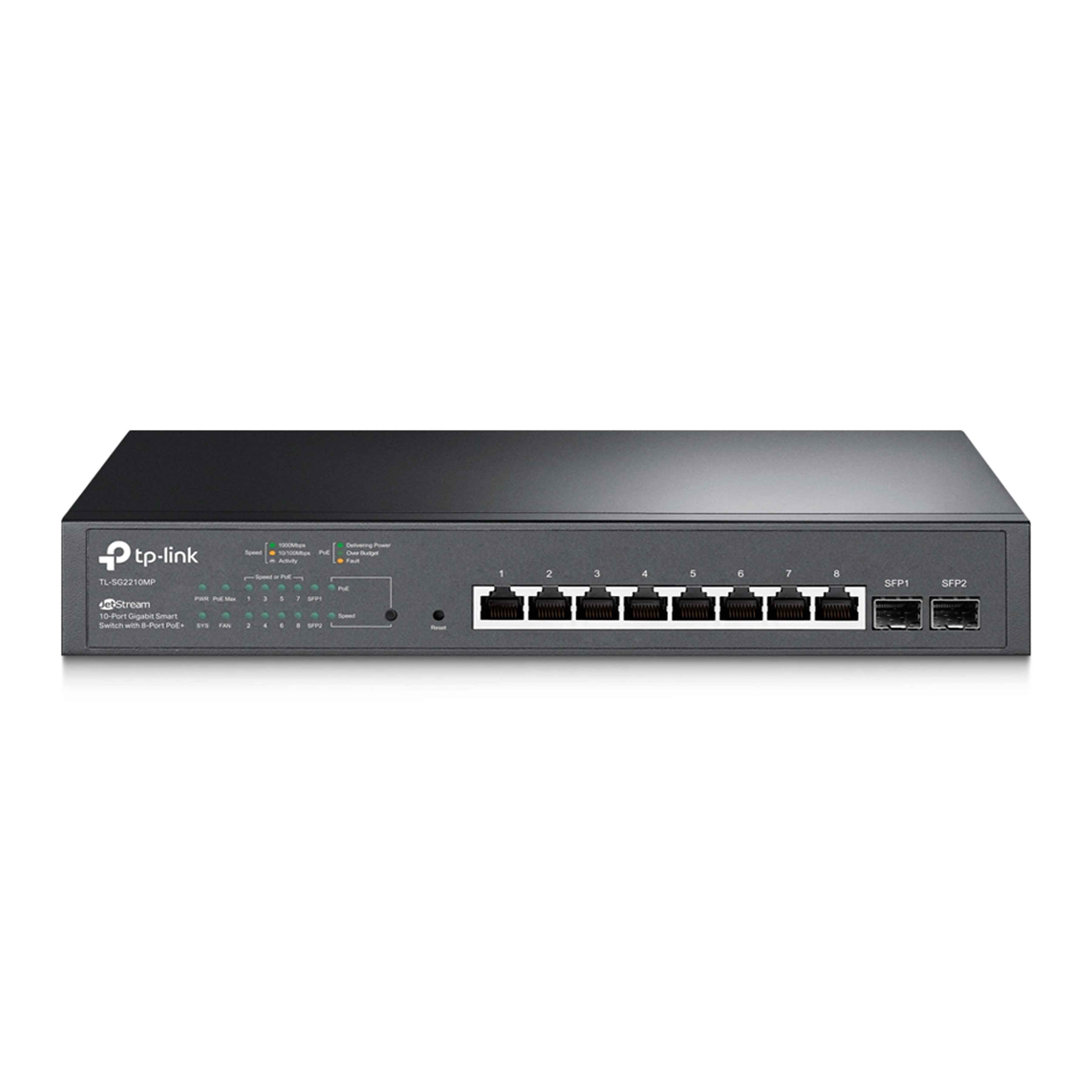SWITCH OMADA 8 PUERTOS GIGABIT POE MAS 2 ADMINISTRABLE Omada