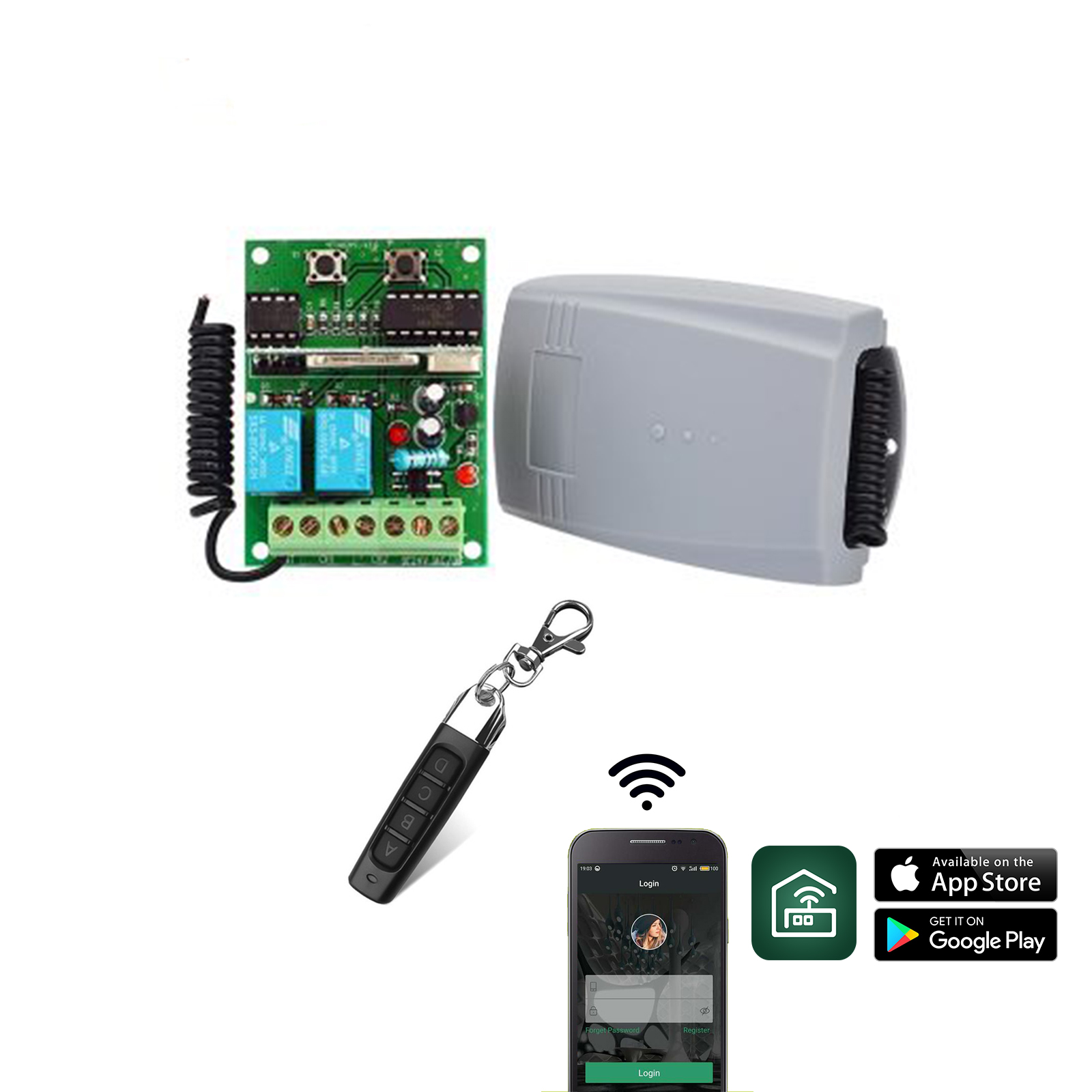 KIT 2 CANALES RECEPTOR + LLAVERO - WI-FI Guard