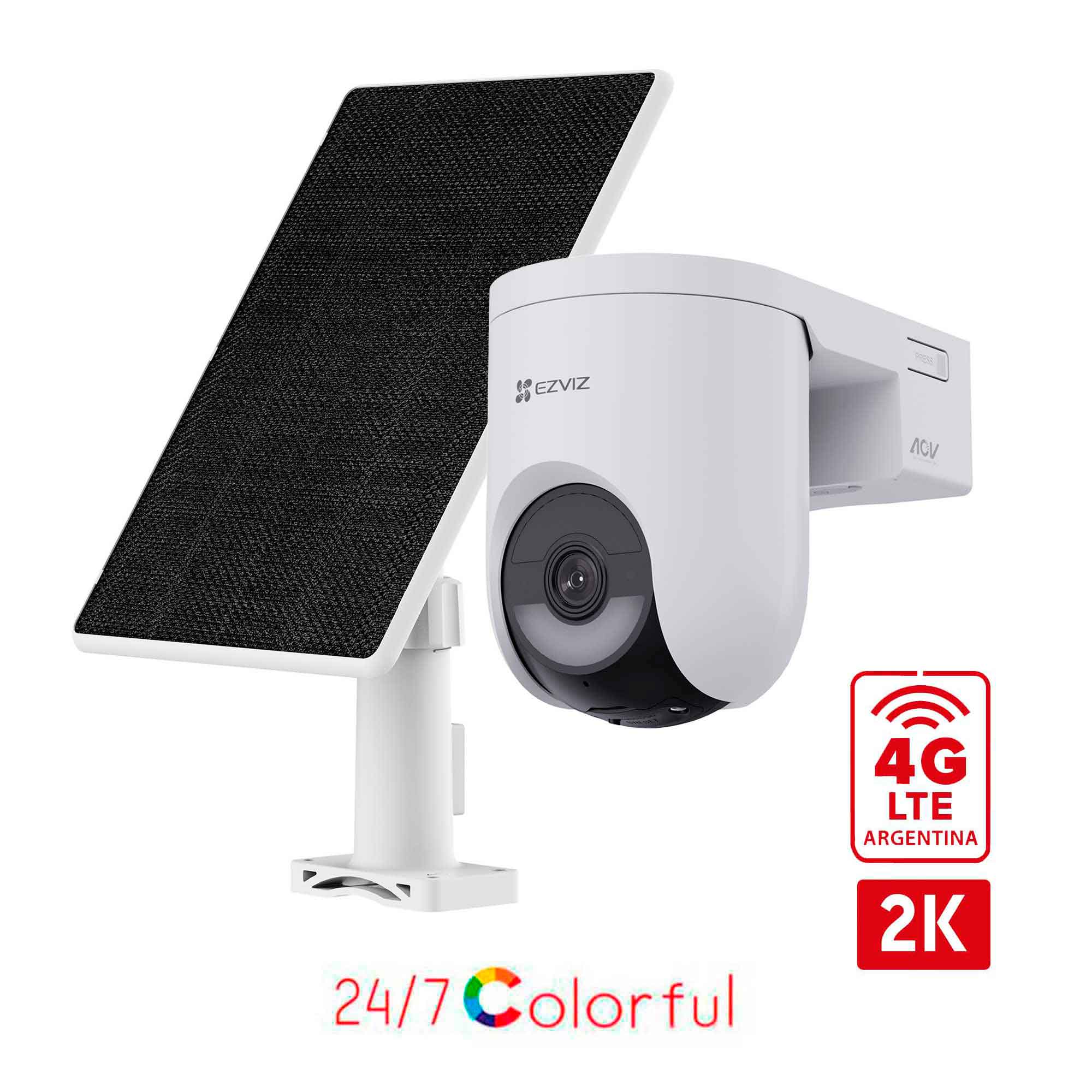 CAMARA EZVIZ IP + WIFI + 4G + PANEL SOLAR - HB8 LITE KIT (4MPX) EZVIZ