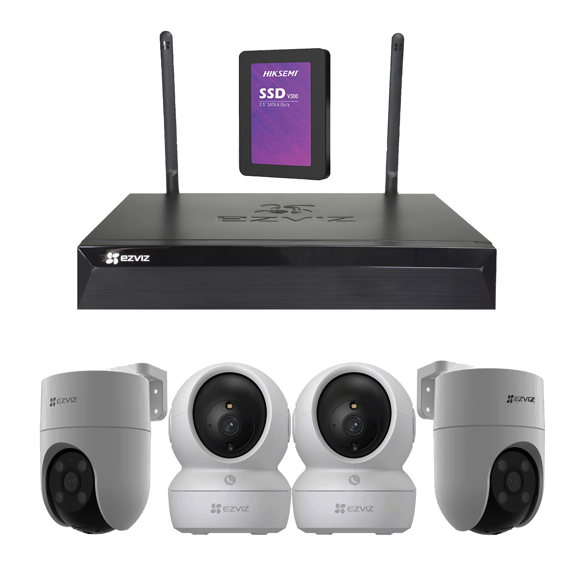 KIT NVR EZVIZ WIFI H.265 8 CANALES DOMO (2MPX) EZVIZ