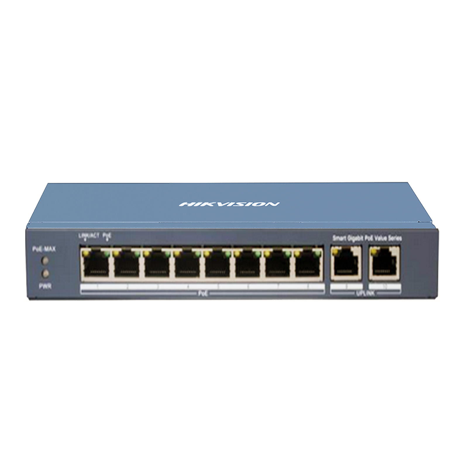 SWITCH 8 PUERTOS POE MAS 2 ADMINISTRABLE Hikvision