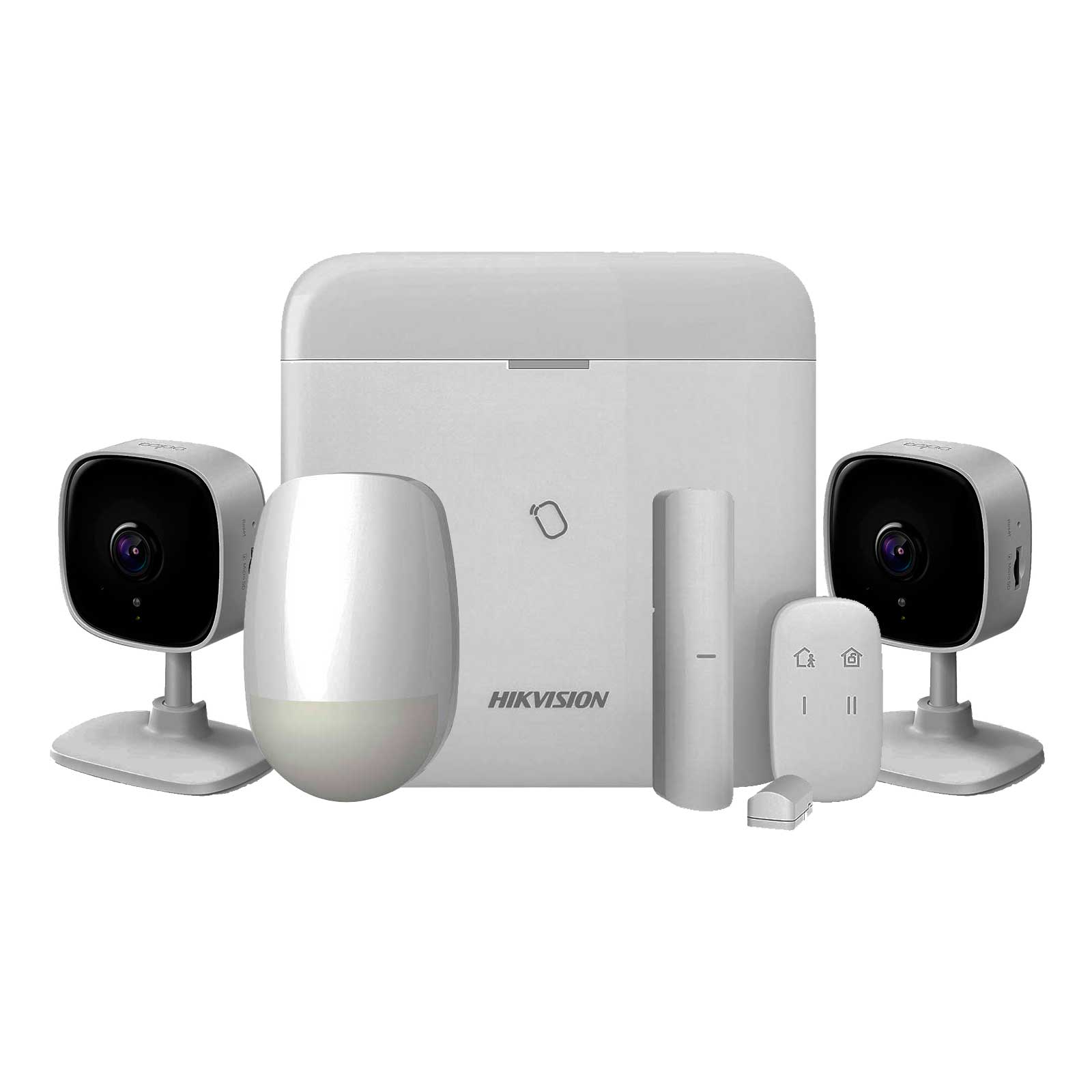 PACK ALARMA LAN/WI-FI/4G 48 ZONAS KIT + 2 CAM Hikvision