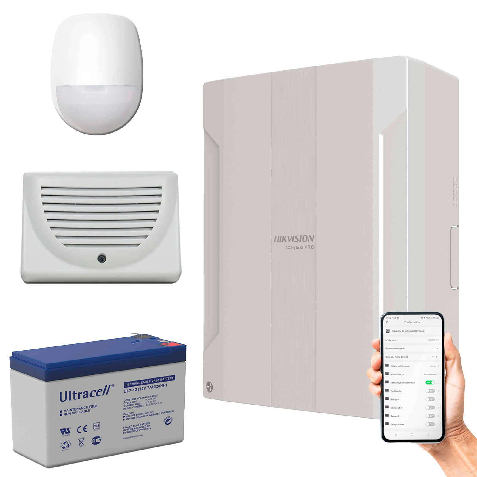 PACK HIKVISION HIBRIDO 48 ZONAS + LAN Hikvision