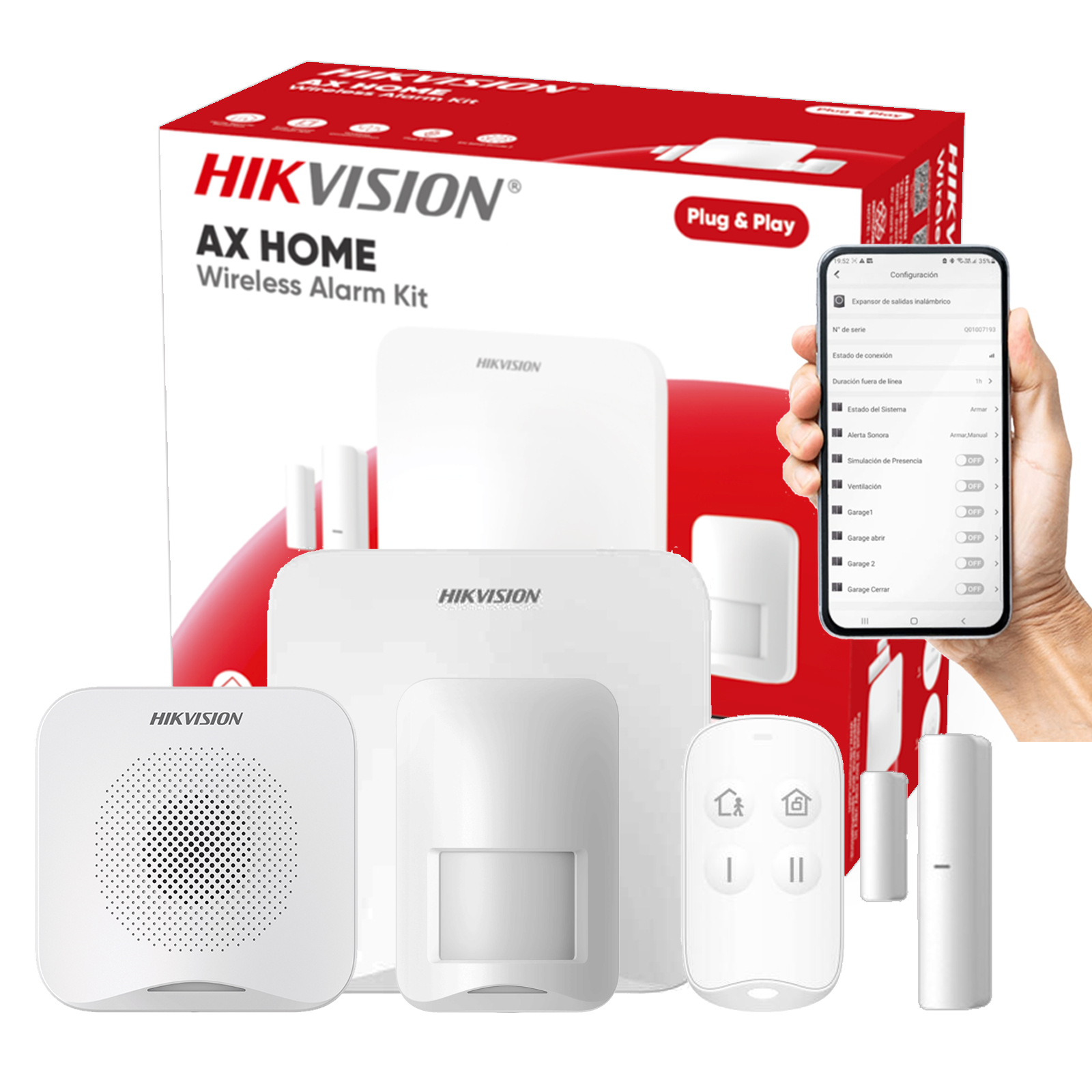 PACK HIKVISION INALAMBRICO NEW AX HOME 16 ZONAS WIFI V2 Hikvision