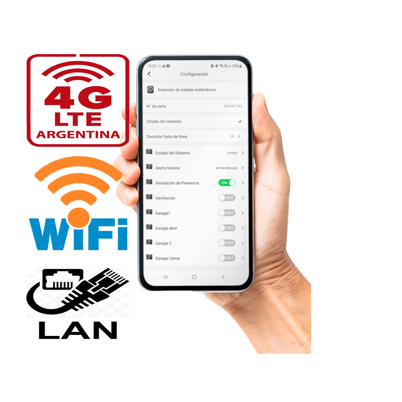 COMUNICADOR LAN + WIFI + 4G Hikvision