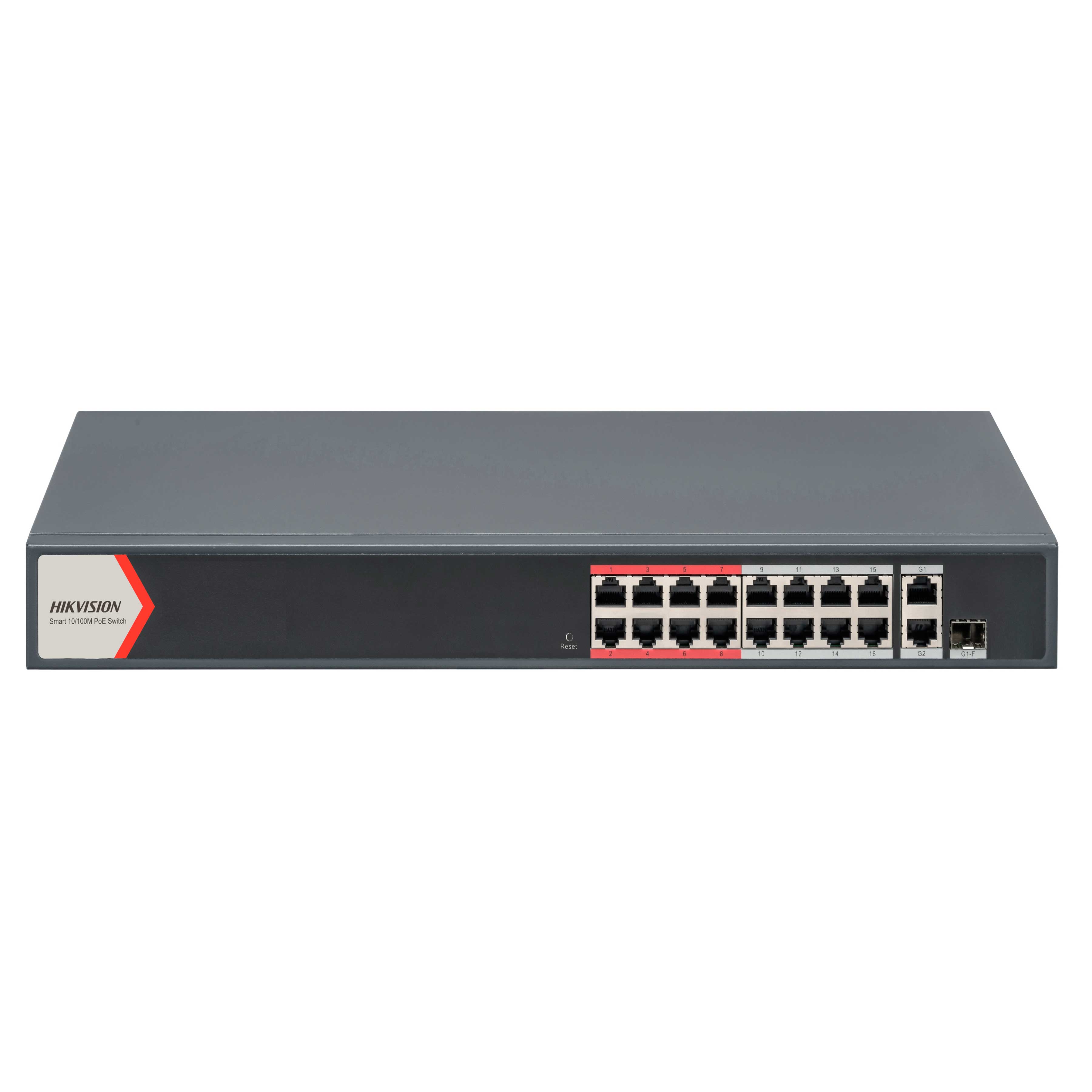 SWITCH 16 PUERTOS POE MAS 2 GIGABIT ADMINISTRABLE  Hikvision