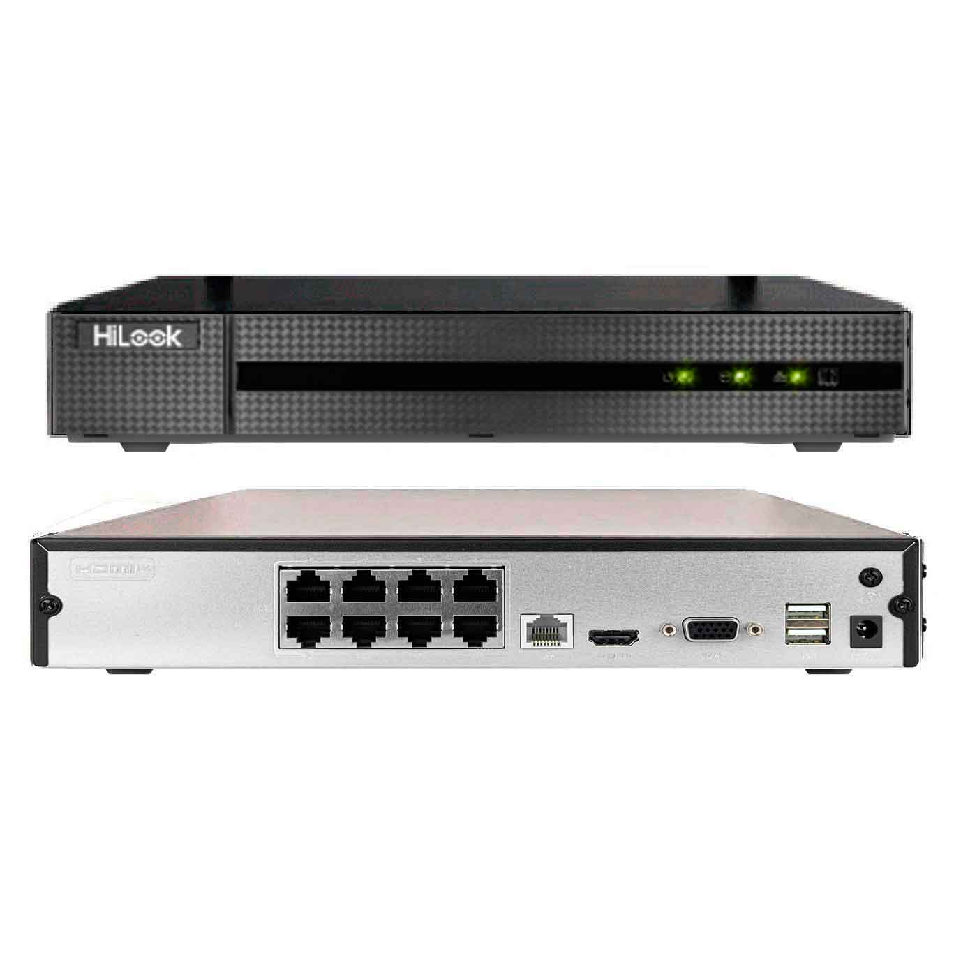 NVR HILOOK 8 CANALES POE (6MPX) METALICO Hilook