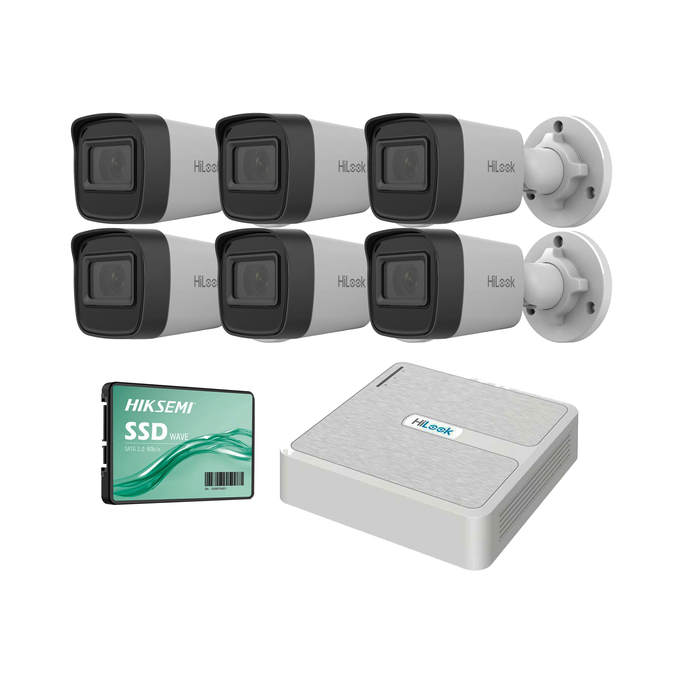 PACK HILOOK IP NVR 8CH + 6 CAMARAS (2MPX) Hilook