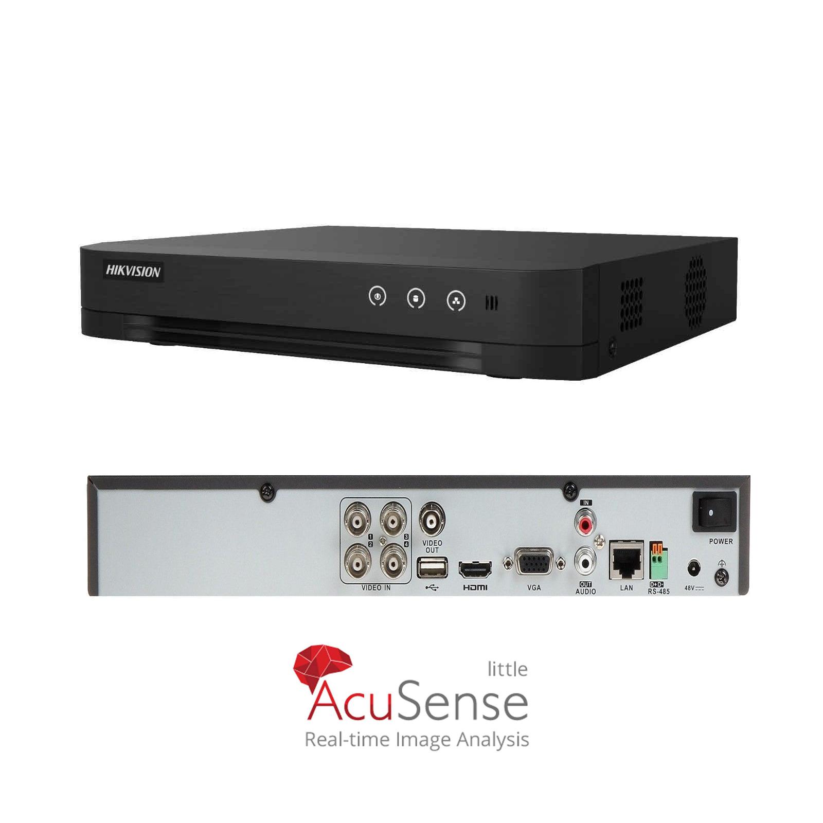 DVR TURBO 4 CANALES + 2 IP (6MPX) POC Hikvision