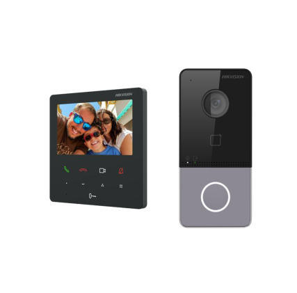 KIT VIDEOPORTERO IP PANTALLA INTERIOR + FRENTE EXTERIOR Hikvision