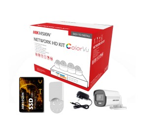 PACK HIKVISION COLORVU DVR 8CH + 4 CAMARAS COLORVU