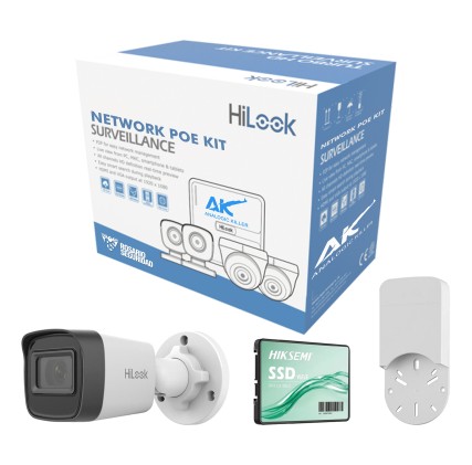 PACK HILOOK NVR IP POE 8CH + 6 CAMARAS (2MPX) Hilook