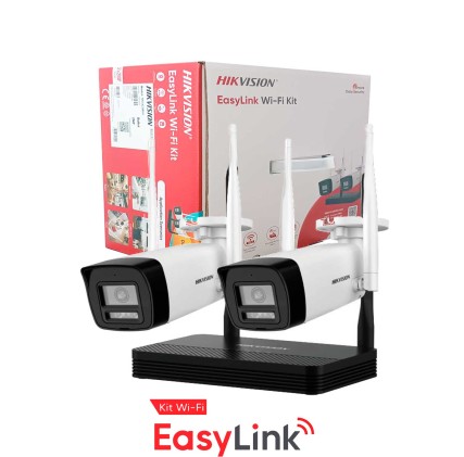 KIT NVS EASYLINK WIFI H.265 4 CANALES (2MPX) Hikvision