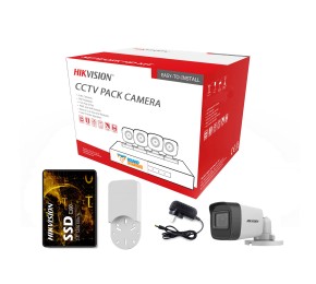 PACK HIKVISION DVR 4CH + 4 CAMARAS (2MPX) Hikvision