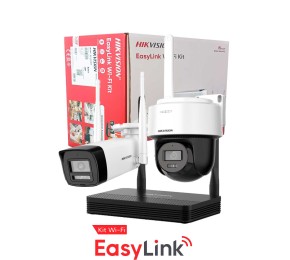 KIT NVS EASYLINK WIFI H.265 4 CANALES (2MPX) Hikvision